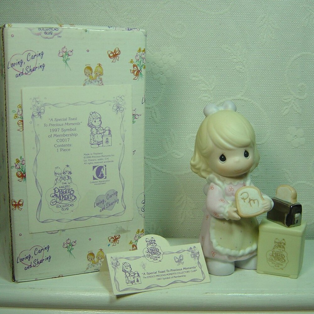 Vintage Precious Moments figurine-A Special Toast to Precious Moments-1997